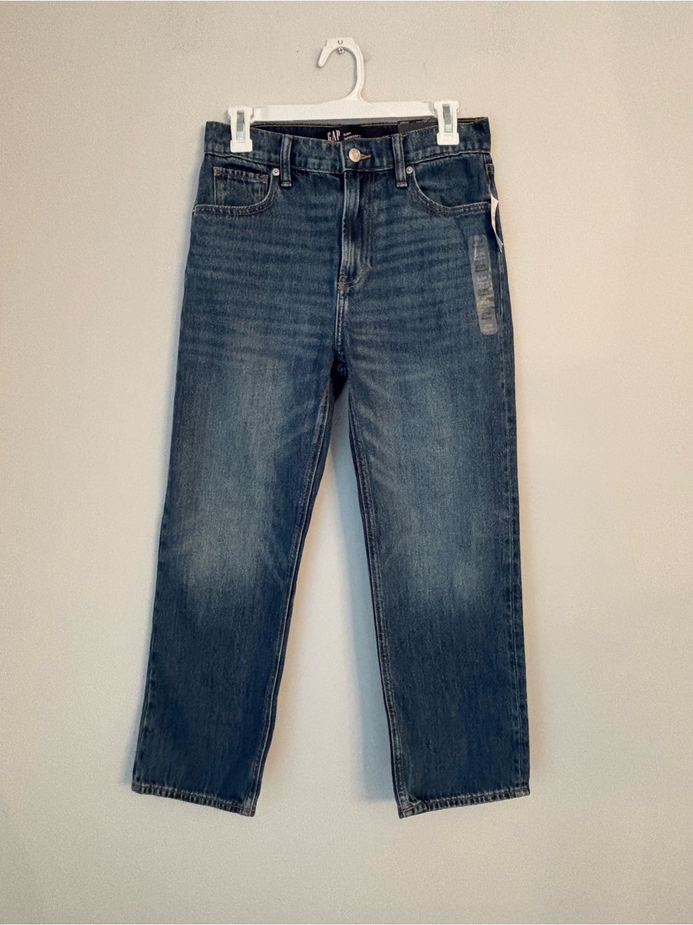 Gap Dark Wash Supersoft Relaxed Straight Crop Jean Size 26 NWT